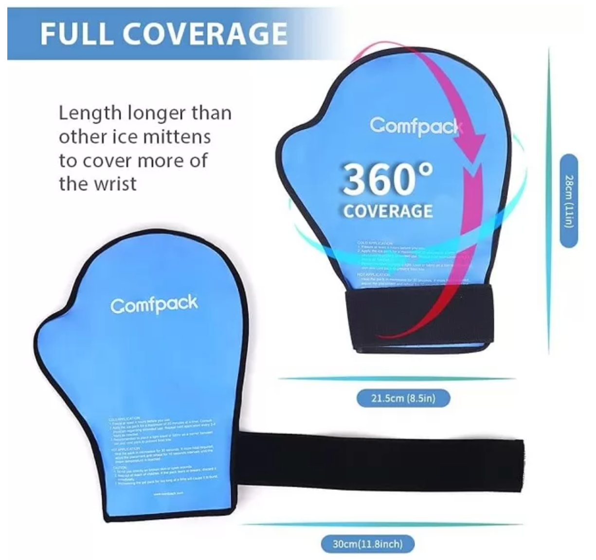Cold/Hot Gel Pack Gloves (Blue)
