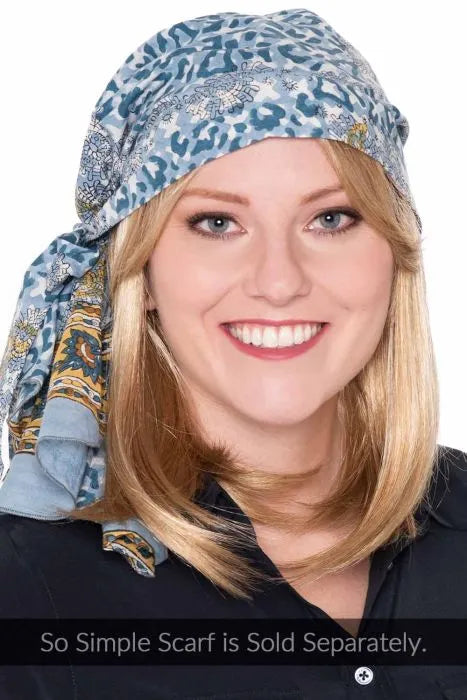 Wig - Sandy Blond, Halo Hair Piece with Detachable Bangs