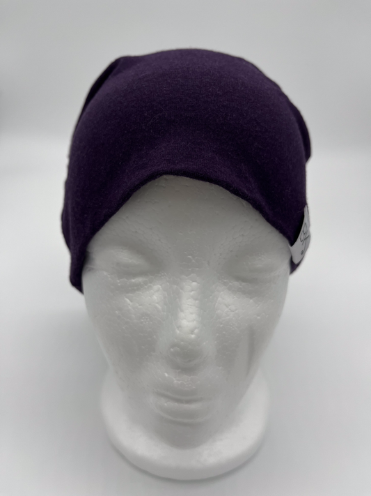 Soft Beanie Cap (Dark Purple)