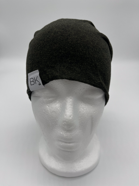 Soft Beanie Cap (Dark Green Gray)