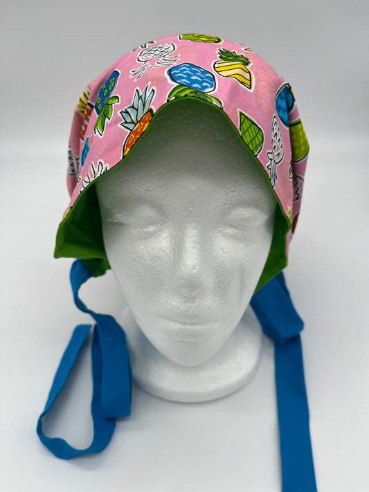 Cap (Multicolored Pineapples with Blue Ties)