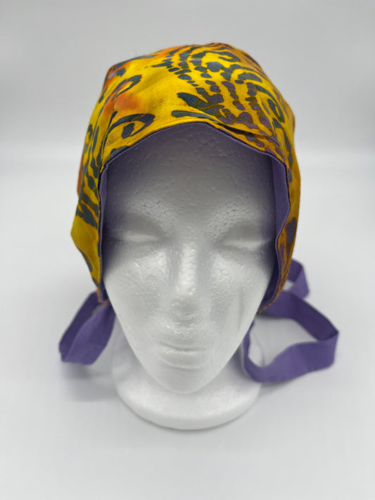 Cap (Multicolored with Purple Ties)