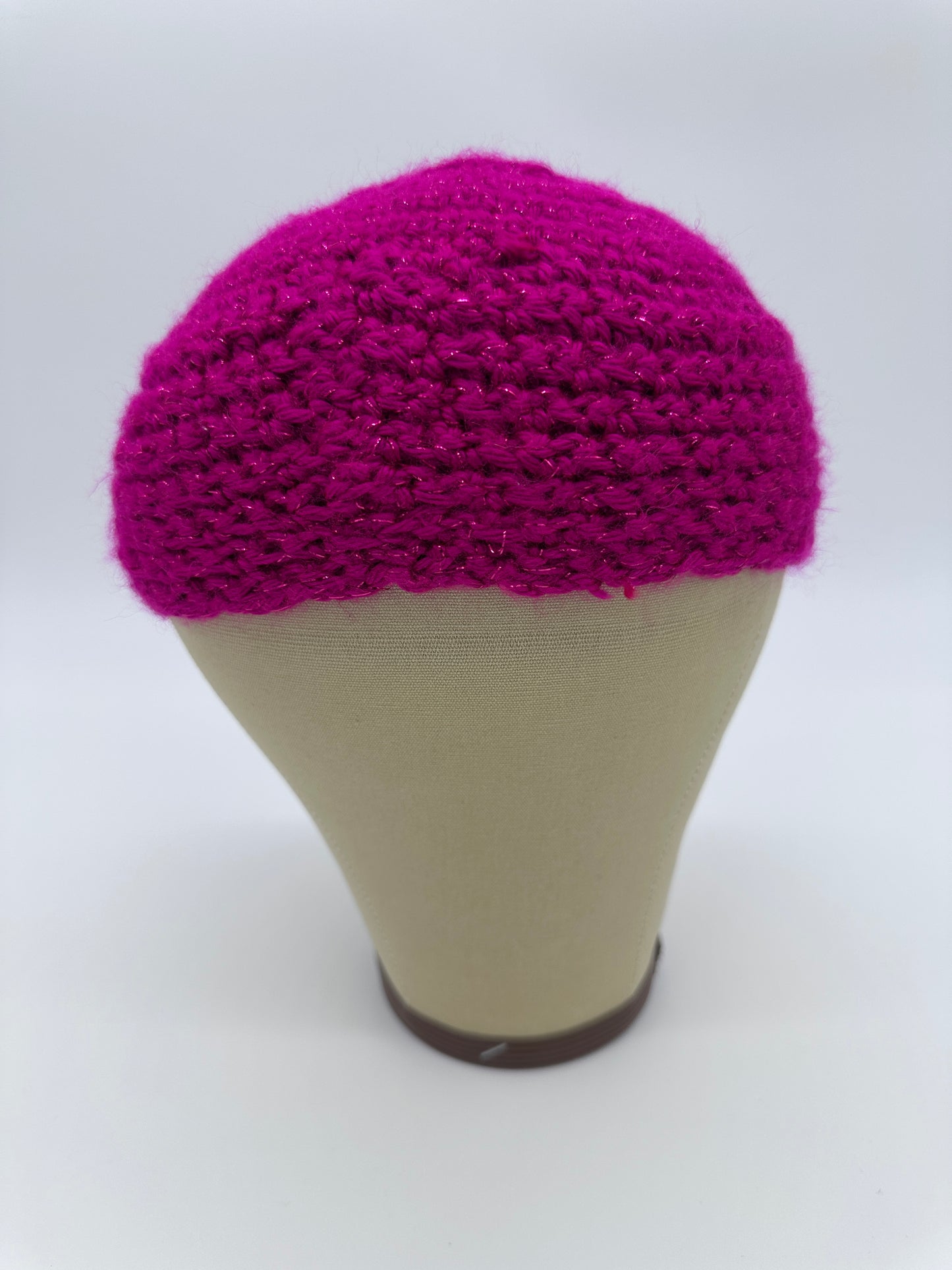 Beanie (Crochet, Fuchsia, One Size)