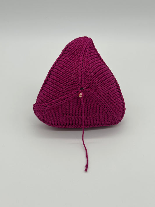 Knitted Breast Form Prosthetic - Fuchsia