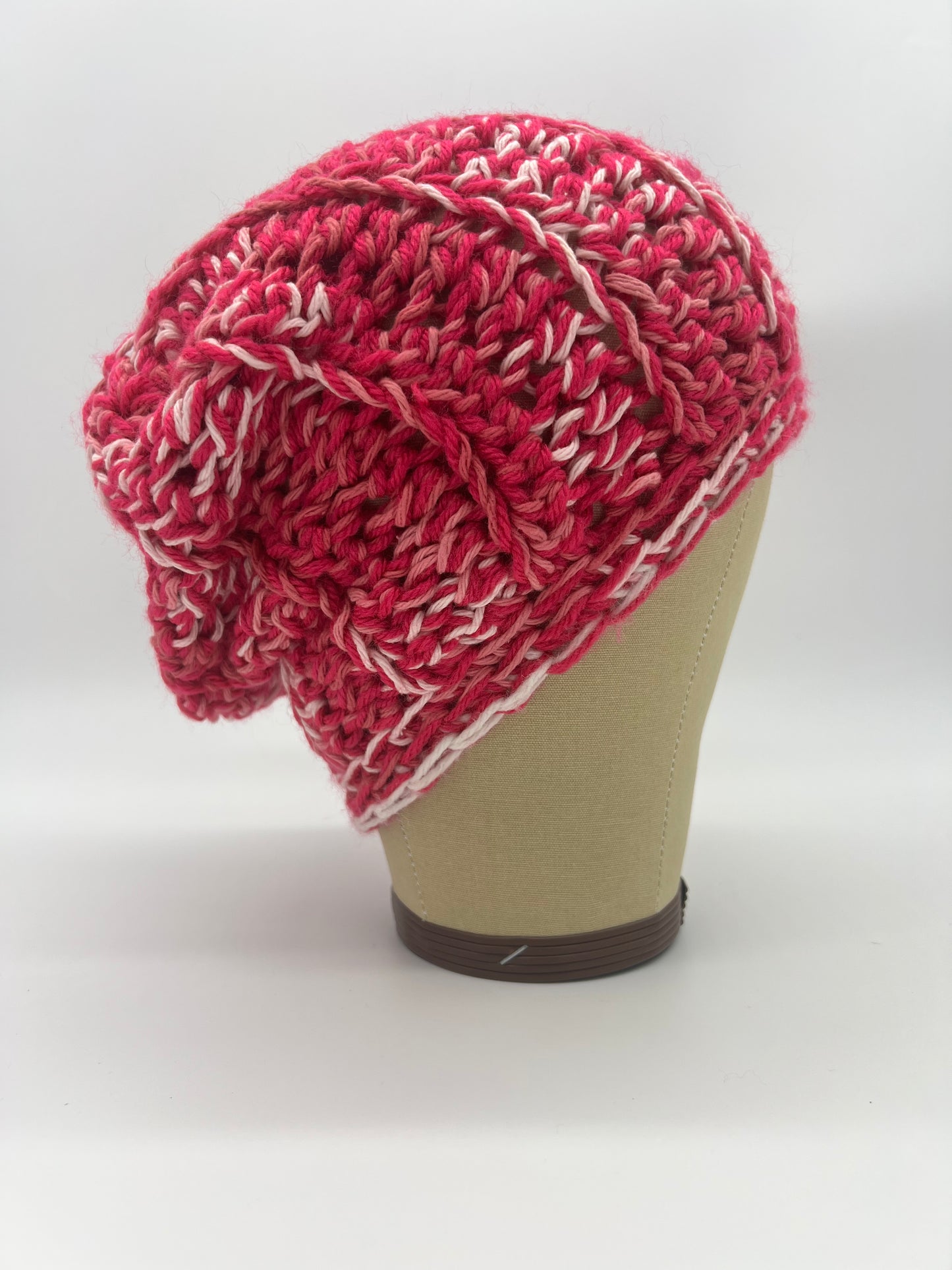 Beanie (Crochet, Fuchsia, One Size)