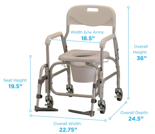 Deluxe Shower Wheelchair and Commode