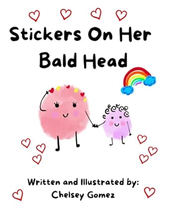 Stickers on Her Bald Head