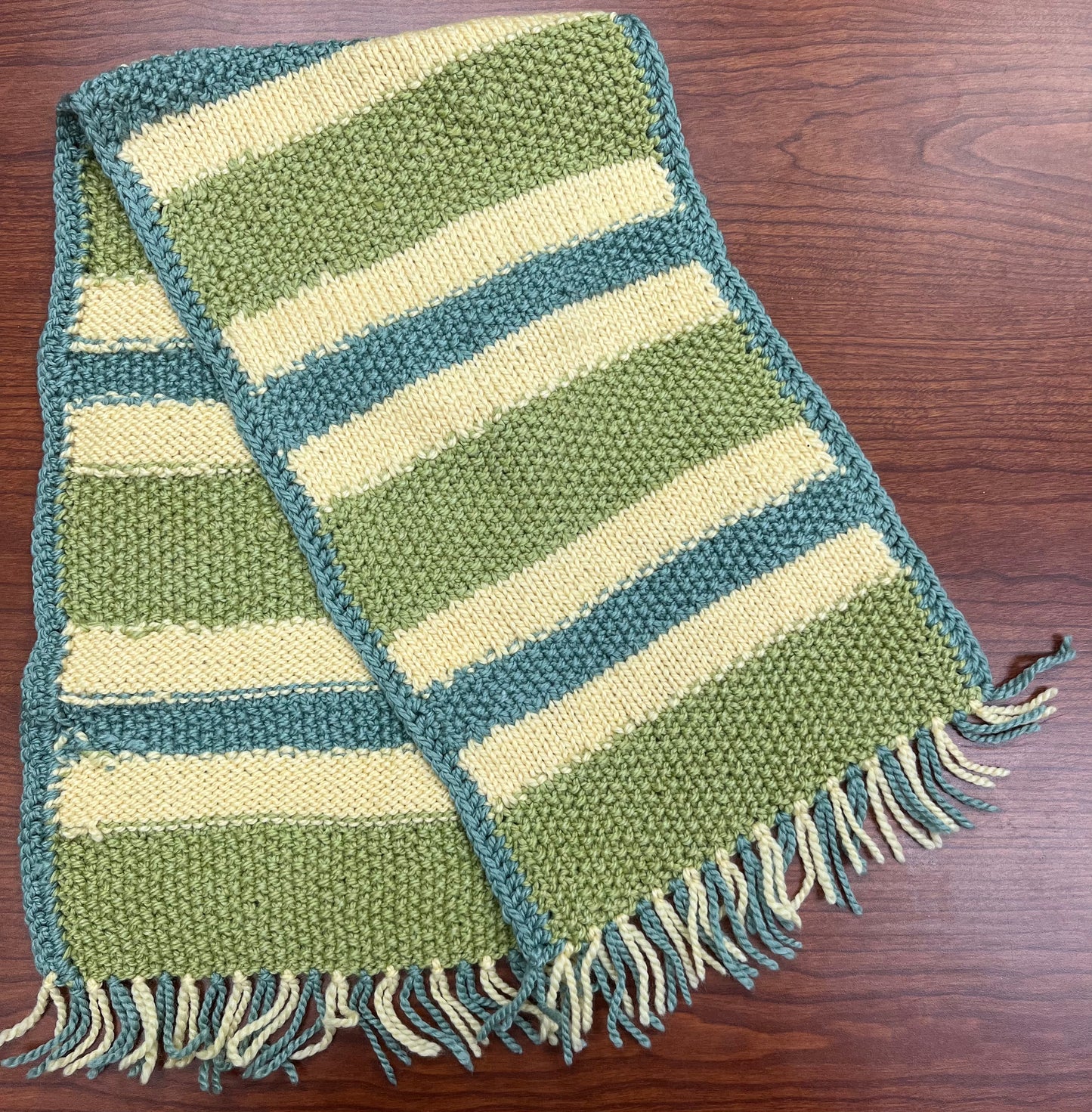 Scarf (Striped, Green, Yellow, Blue)